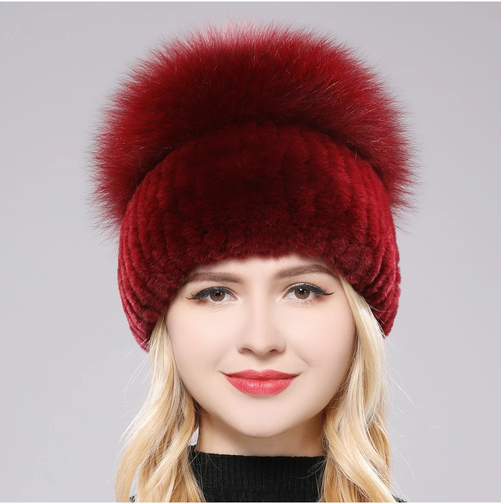 Isabella Ribbed Pom-Pom Beanie | Snug Fit Fur Trim Beanie