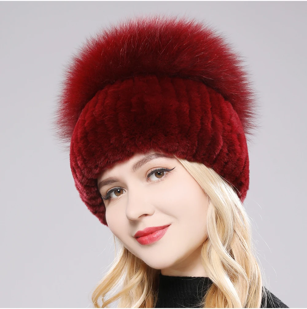 Isabella Ribbed Pom-Pom Beanie | Snug Fit Fur Trim Beanie