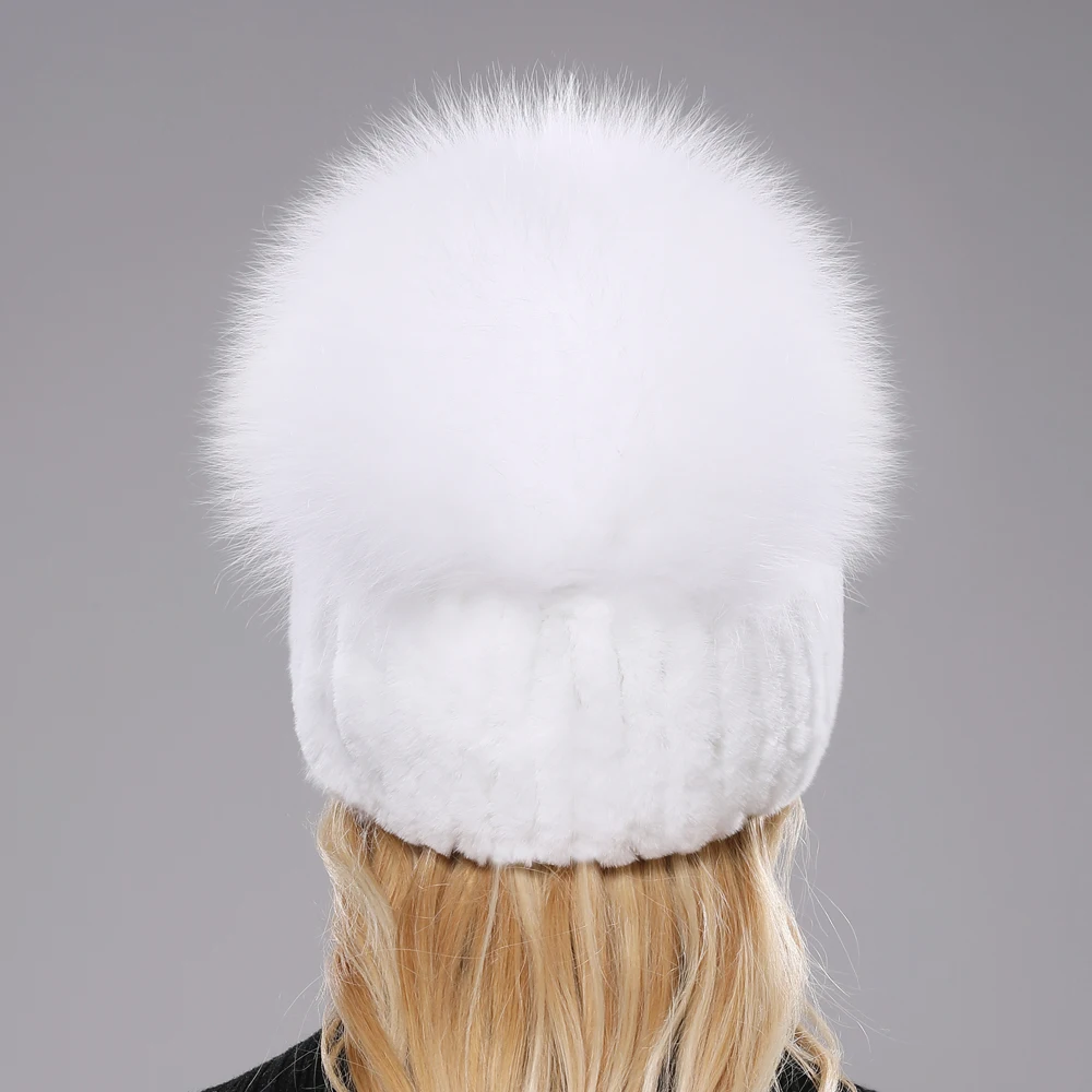 Isabella Ribbed Pom-Pom Beanie | Snug Fit Fur Trim Beanie