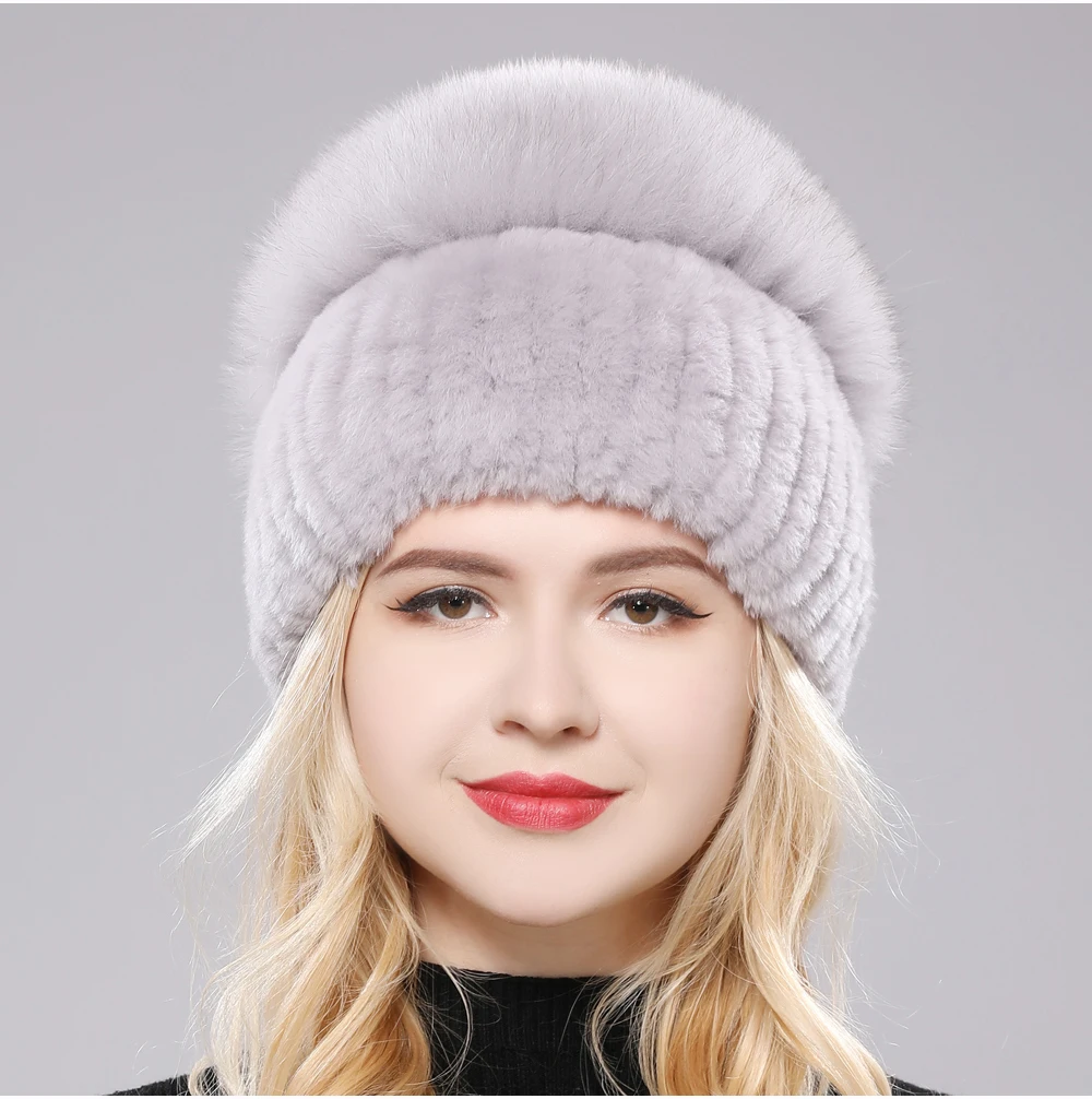 Isabella Ribbed Pom-Pom Beanie | Snug Fit Fur Trim Beanie