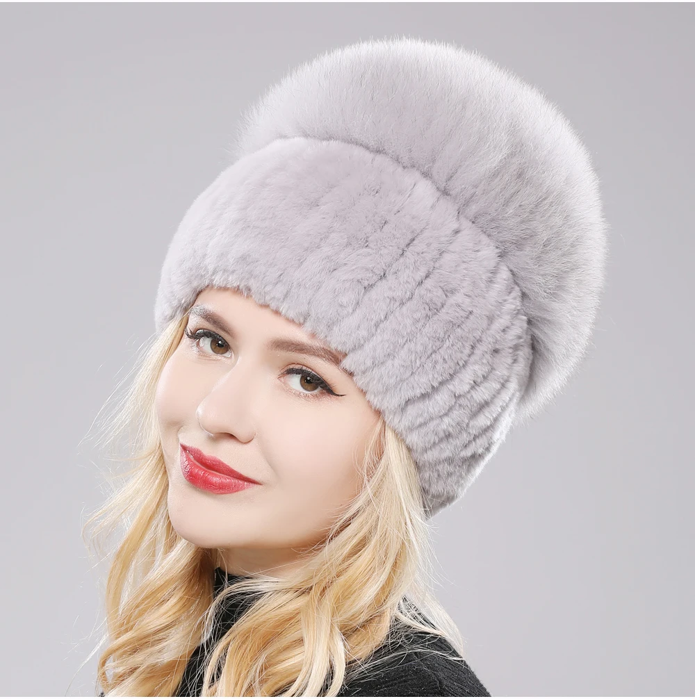 Isabella Ribbed Pom-Pom Beanie | Snug Fit Fur Trim Beanie