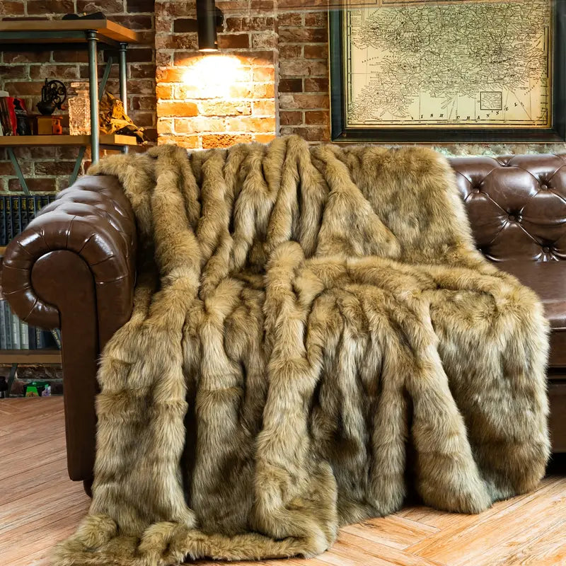 Luxurious Faux Fur Throw Blanket