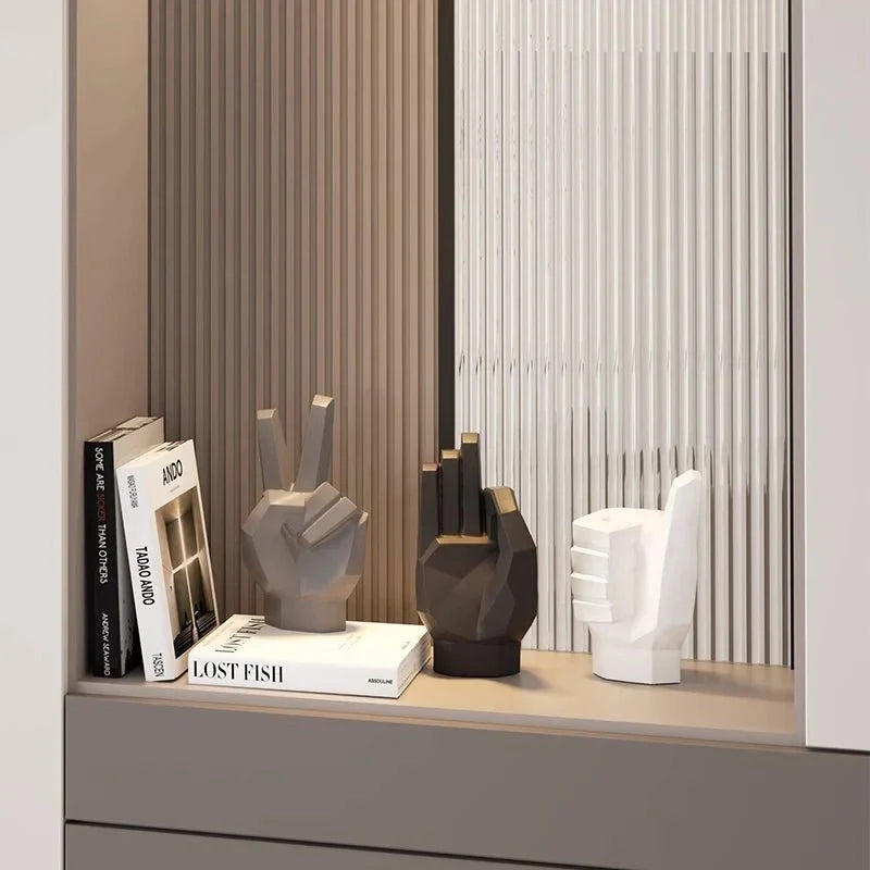 Modern Geometric Resin Sculpture