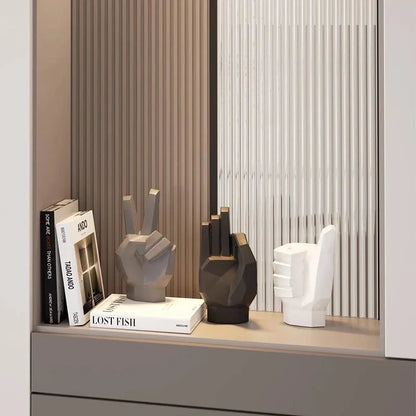 Modern Geometric Resin Sculpture