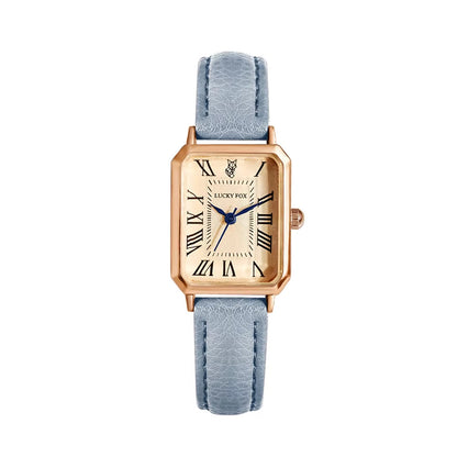 Isabella Rectangle Wristwatch | Roman Numerals Solid Wristwatch