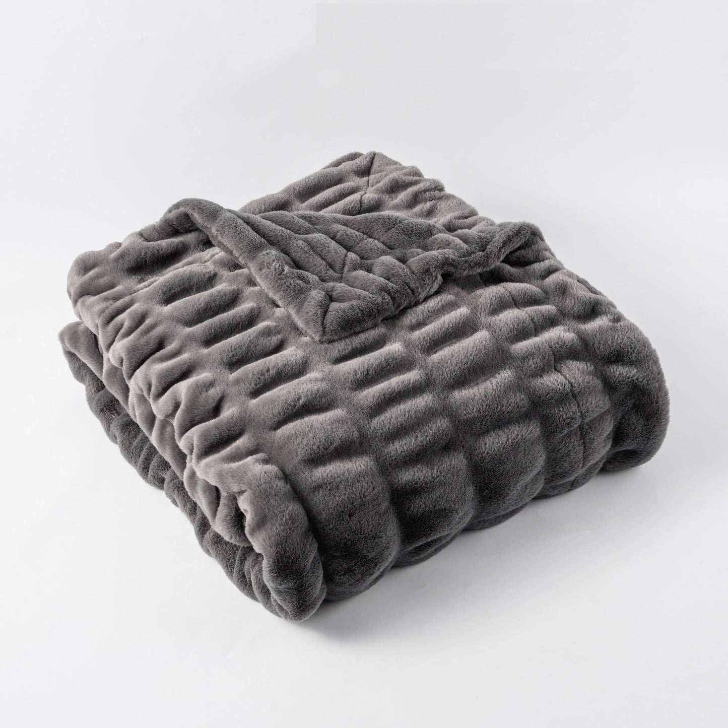 Minimalist Plush Textured Throw Blanket
