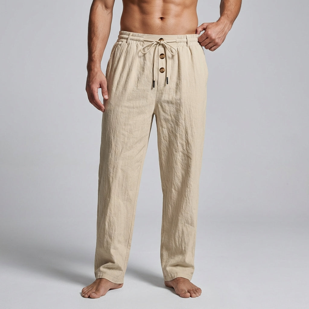 Relaxed Fit Drawstring Trousers for Men – Breathable & Comfortable Design