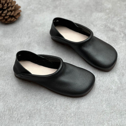 Amelia Low-Cut Ballet Flats | Slip-On Grained Ballet Flats