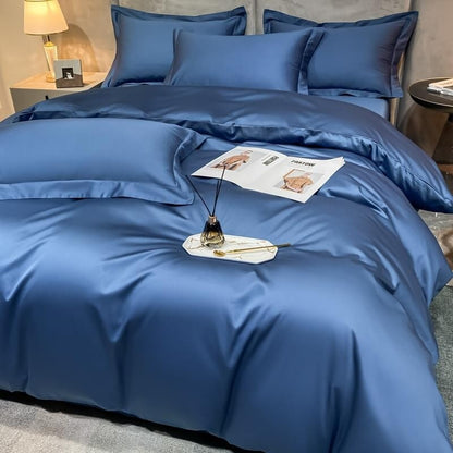 Egyptian Cotton Duvet Cover Set with Sateen Finish