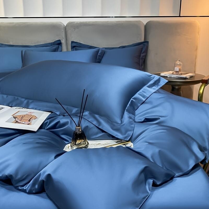 Egyptian Cotton Duvet Cover Set with Sateen Finish