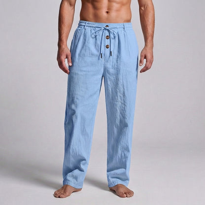 Relaxed Fit Drawstring Trousers for Men – Breathable & Comfortable Design