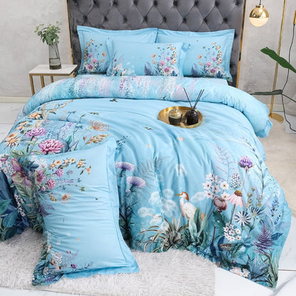 Egyptian Cotton Floral Duvet Cover Set
