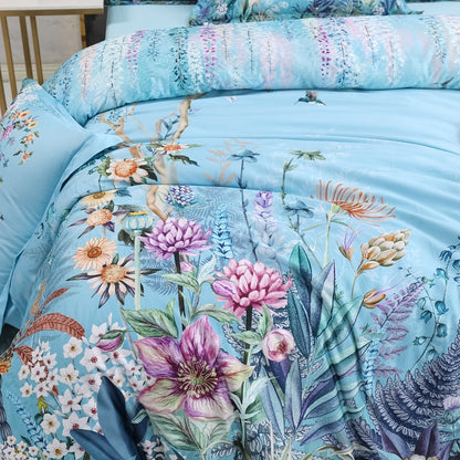 Egyptian Cotton Floral Duvet Cover Set
