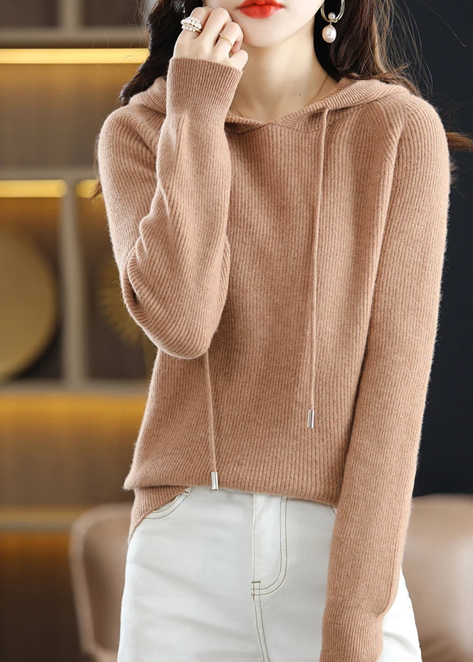 Isla Relaxed Fit Hooded Pullover | Solid Hip-Length Pullover