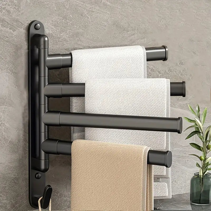 Modern Swivel Towel Rack with Wall-Mounted Design