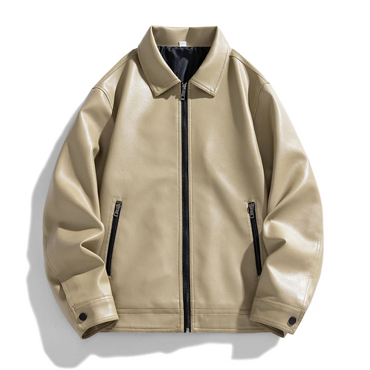 Leo Relaxed Fit Bomber Jacket | Collared Hip-Length Bomber Jacket