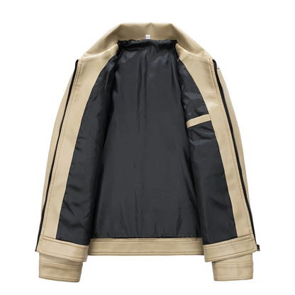 Leo Relaxed Fit Bomber Jacket | Collared Hip-Length Bomber Jacket