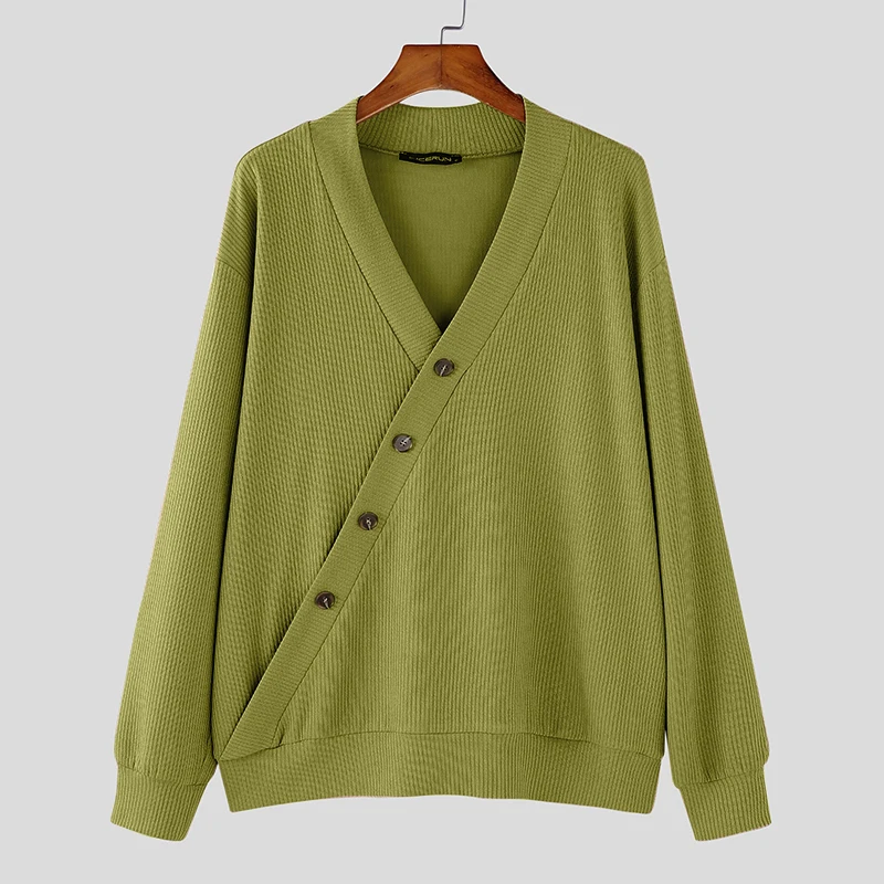 Theo Relaxed Fit Cardigan | V-Neck Ribbed Knit Cardigan