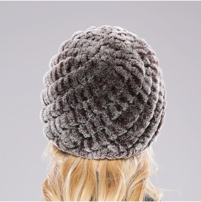Sienna Plush Fitted Beanie | Striped Banded Beanie