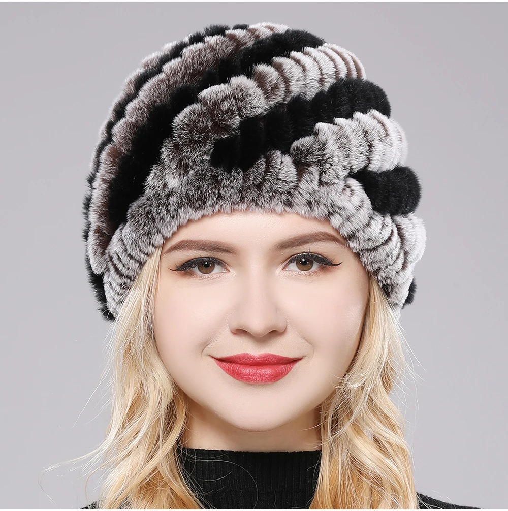 Sienna Plush Fitted Beanie | Striped Banded Beanie