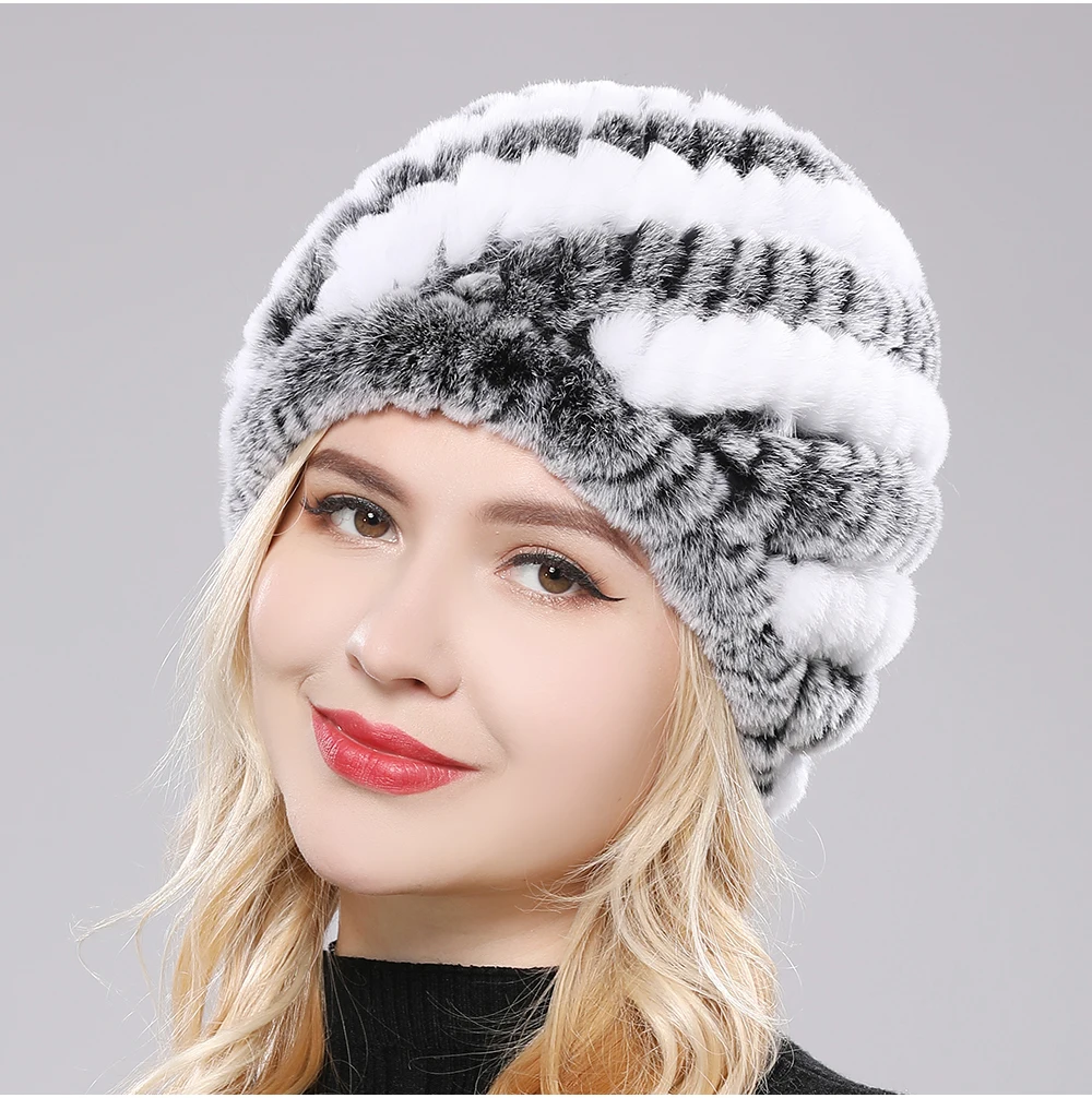 Sienna Plush Fitted Beanie | Striped Banded Beanie