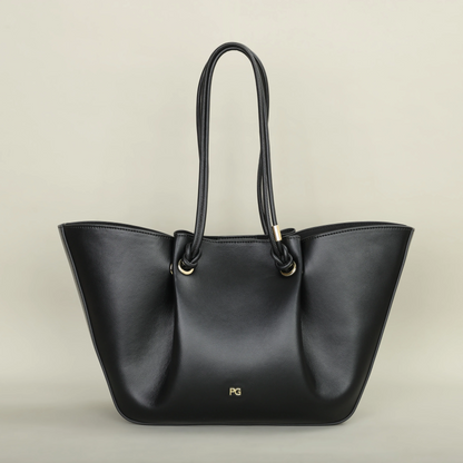Grace Structured Carryall Bag | Knotted Handles Gold-Tone Carryall Bag