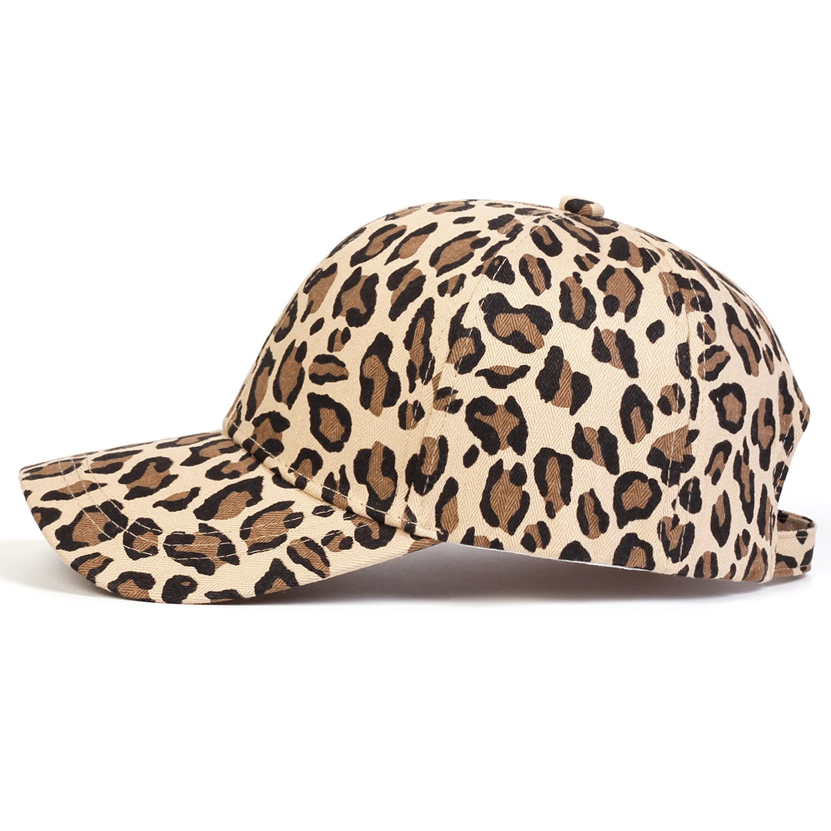 Amelia Structured Baseball Cap | Leopard Print Curved Brim Baseball Cap