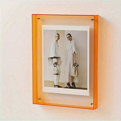Minimalist Acrylic Photo Frame with Wall-Mountable Design