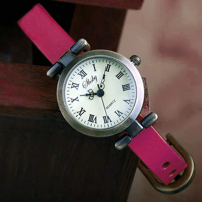 Isla Vintage Wrist Watch | Roman Numerals Round Dial