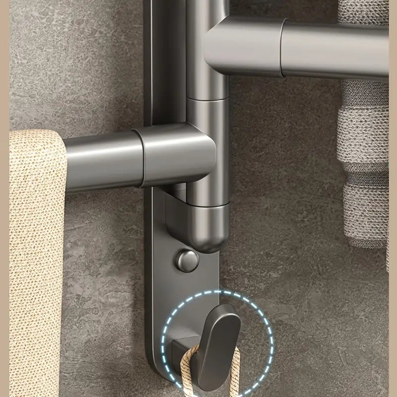Modern Swivel Towel Rack with Wall-Mounted Design