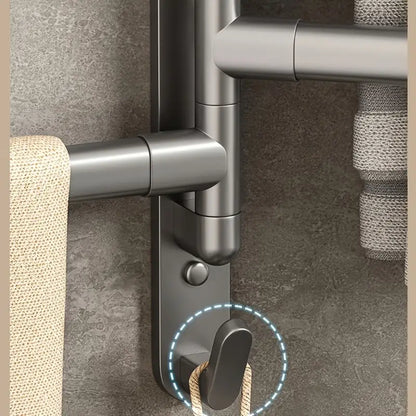 Modern Swivel Towel Rack with Wall-Mounted Design