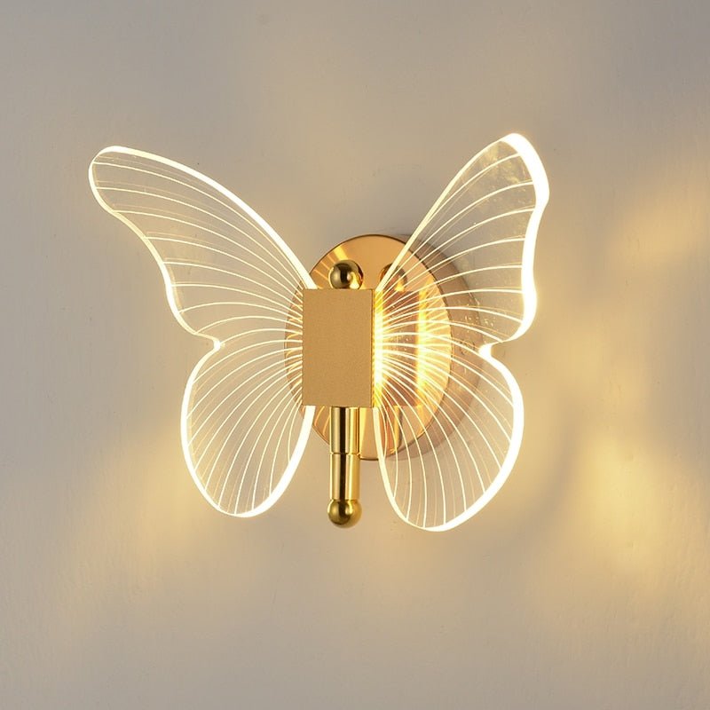 Modern Acrylic Butterfly Wall Light