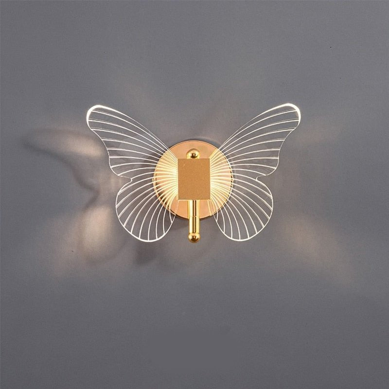 Modern Acrylic Butterfly Wall Light