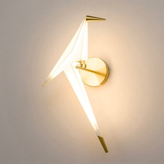 Modern Bird-Inspired Wall Lamp with Metal and Acrylic