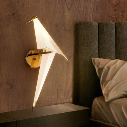 Modern Bird-Inspired Wall Lamp with Metal and Acrylic