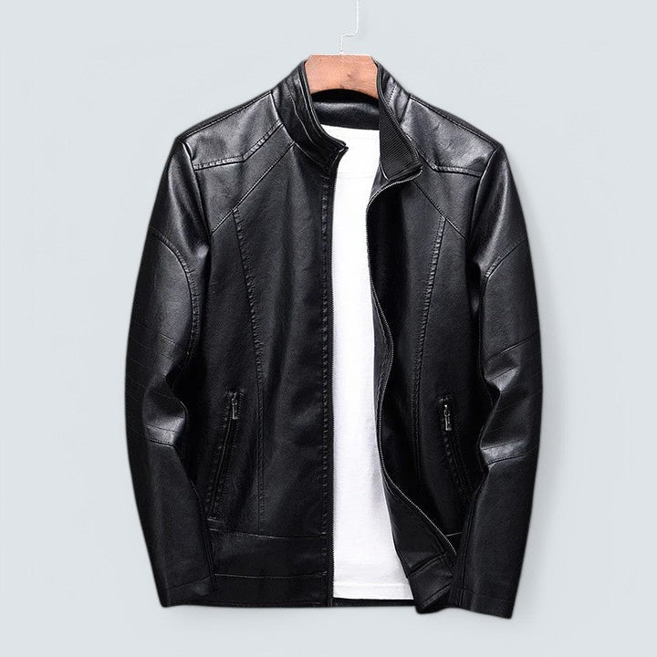 Sebastian Regular Fit Jacket | Stand Collar Zipper Pockets Jacket