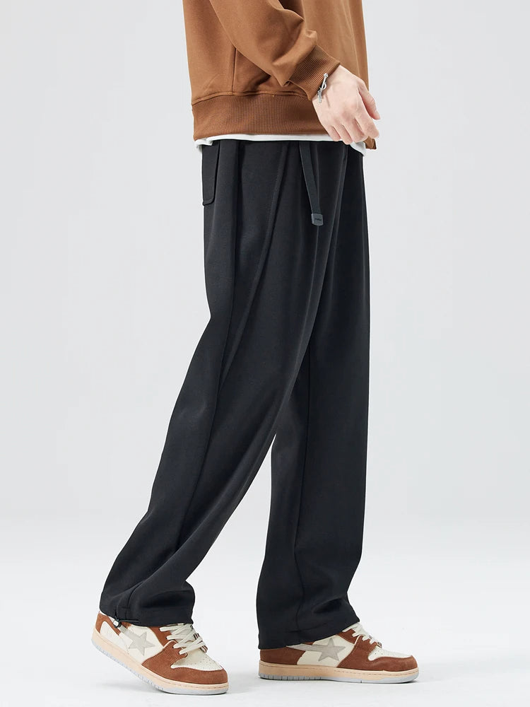 Freddie Pleated Wide-Leg Trousers | Belted Side Pockets Trousers