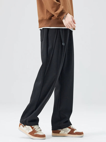 Freddie Pleated Wide-Leg Trousers | Belted Side Pockets Trousers