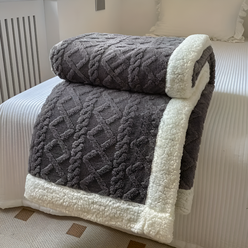 Contemporary Geometric Fleece Throw Blanket