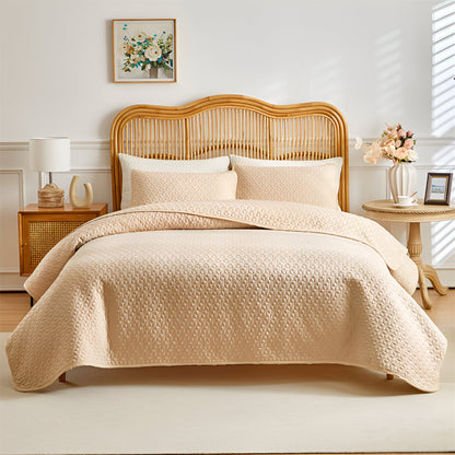 Minimalist Quilted Bedspread Set