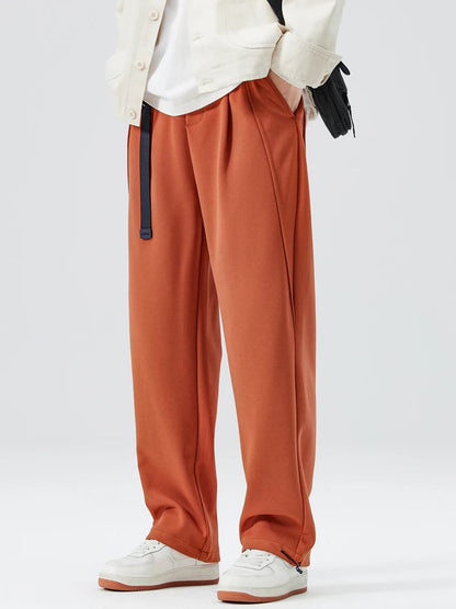 Freddie Pleated Wide-Leg Trousers | Belted Side Pockets Trousers