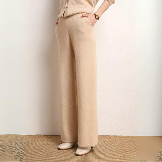 Isla Relaxed Fit Wide Leg Pants | Side Pockets Wide Leg Pants