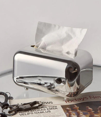 Modern Metal Tissue Dispenser With Glossy Finish