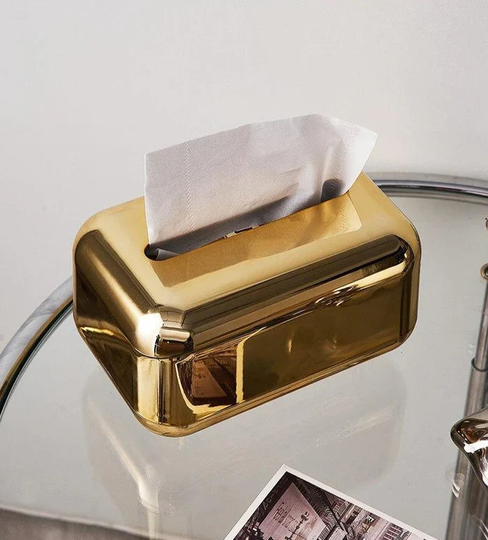 Modern Metal Tissue Dispenser With Glossy Finish