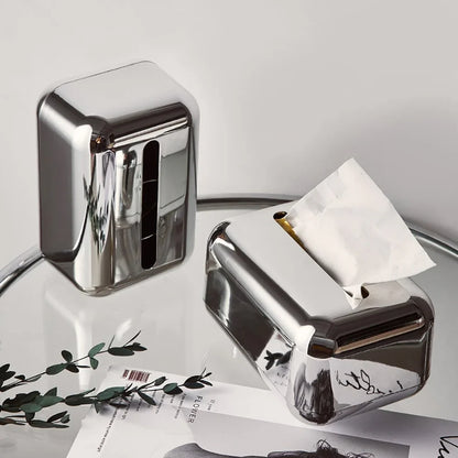 Modern Metal Tissue Dispenser With Glossy Finish