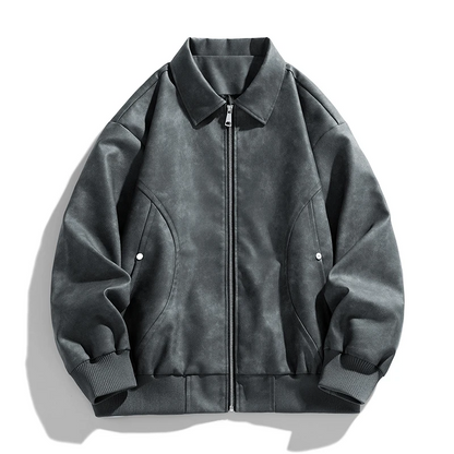 Harry Oversized Bomber Jacket | Collared Hip-Length Jacket