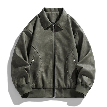 Harry Oversized Bomber Jacket | Collared Hip-Length Jacket