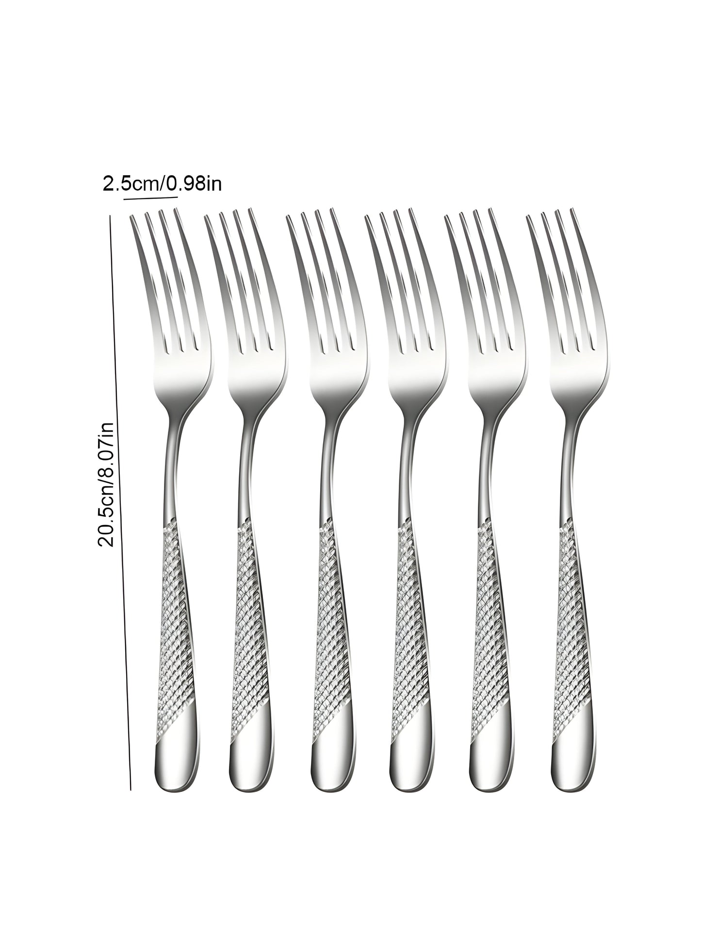 Minimalist Textured Stainless Steel Cutlery Set