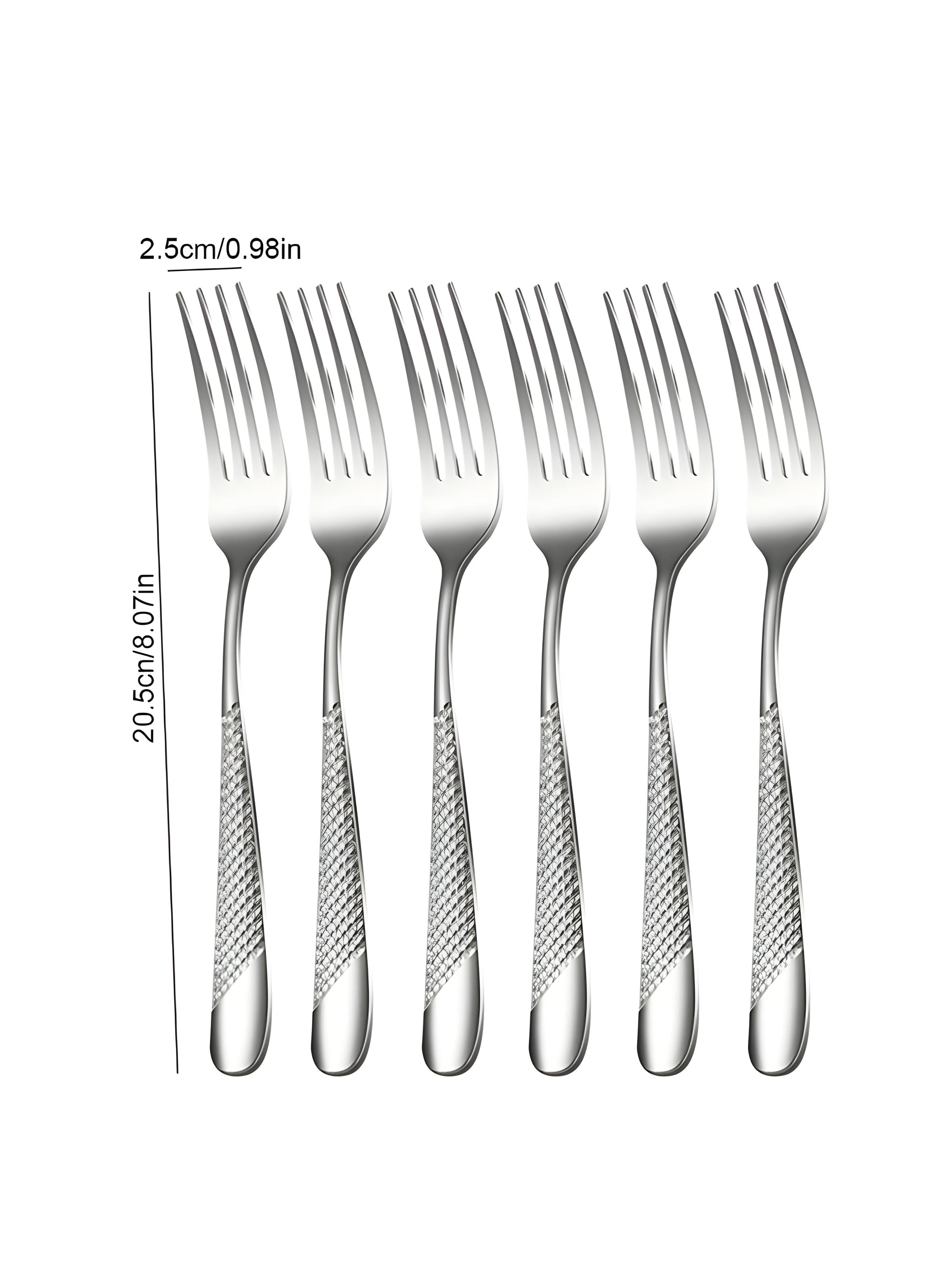 Minimalist Textured Stainless Steel Cutlery Set